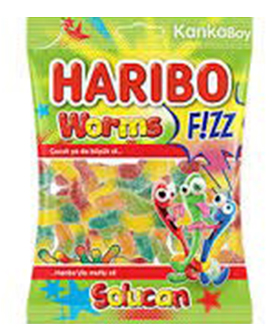 HARIBO FIZZY WORM,70G