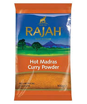 RAJAH HOT MADRAS CURRY,100GM